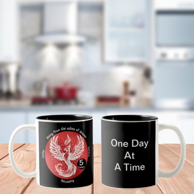 Rising Phoenix - Milestone in Recovery Gift Two-Tone Coffee Mug (Creator Uploaded)
