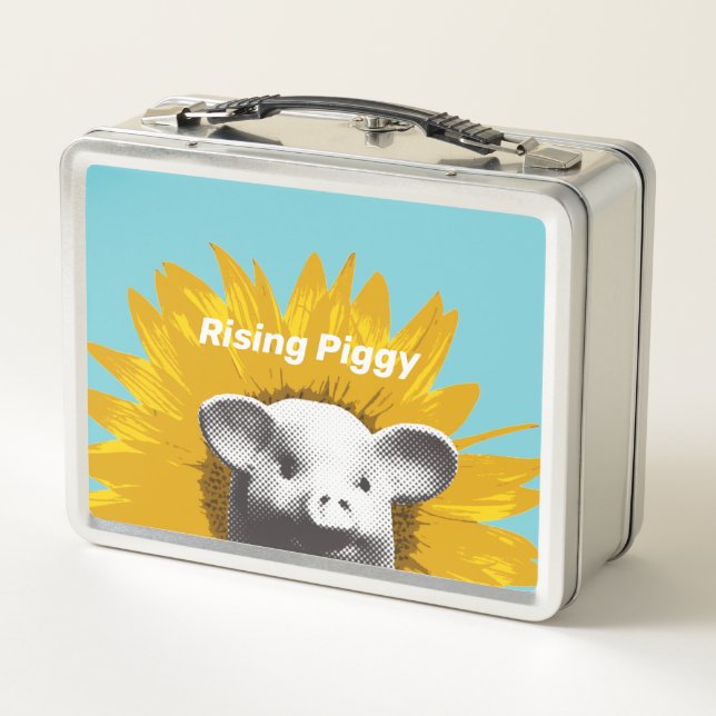 Rising Piggy Metal Lunch Box (Back)