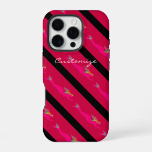 rising pink mermaids red iPhone 16 pro case