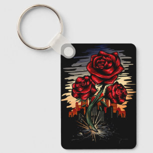 Rising Rose Key Ring