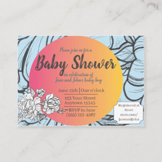 Rising Sun Baby Shower Invitation Gender Neutral