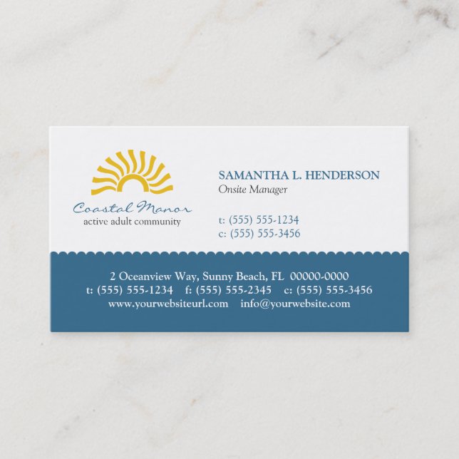 Rising Sun Business Card (Front)