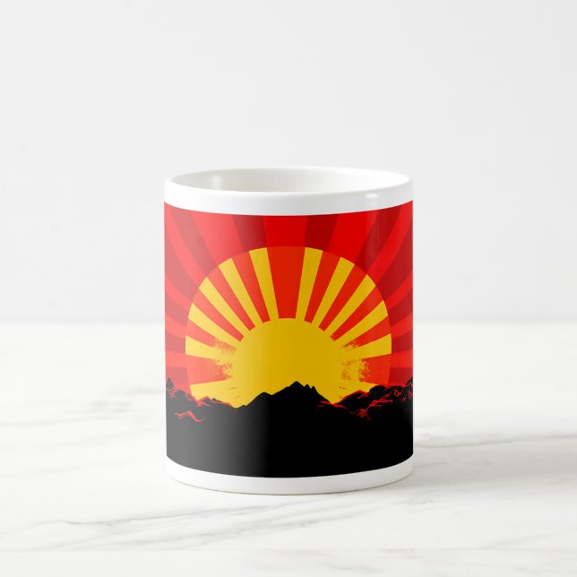 Rising Sun - Design 1 Coffee Mug (Center)