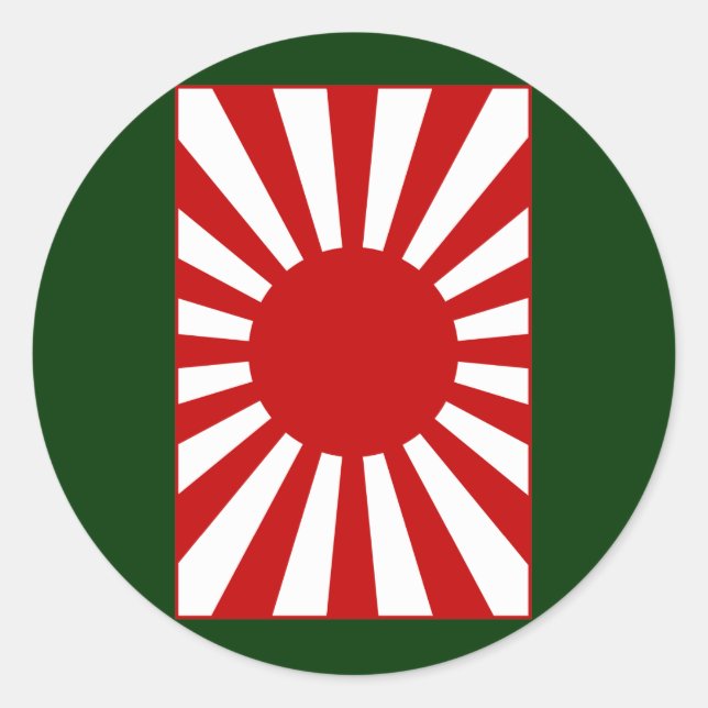 Rising Sun Flag 4 Classic Round Sticker (Front)