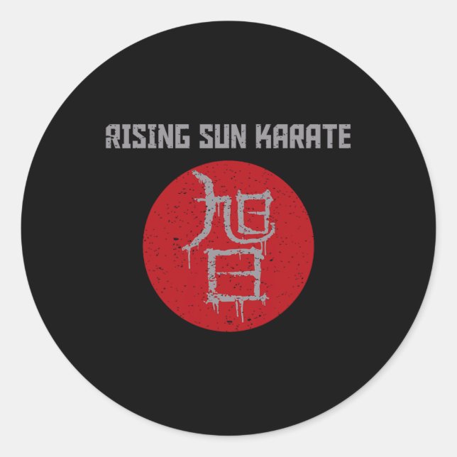 Rising Sun Kanji  Classic Round Sticker (Front)