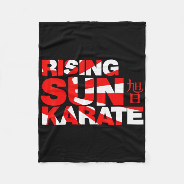 Rising Sun Karate Sunburst  Fleece Blanket (Front)