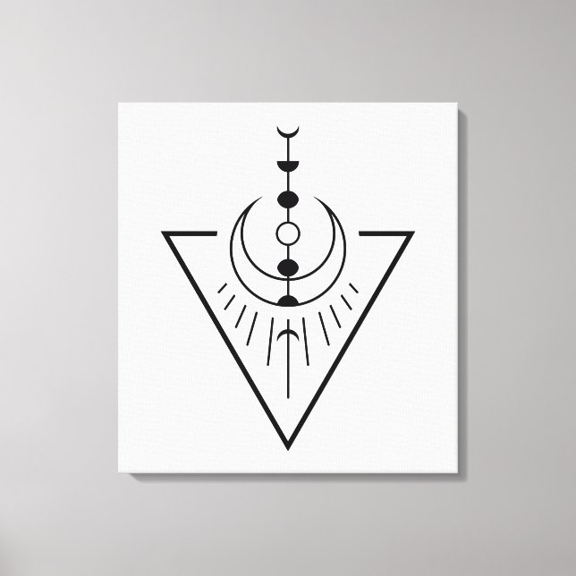 rising sun moon phases canvas print (Front)