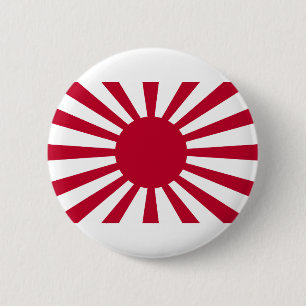Rising Sun War Flag of the Imperial Japanese Army 6 Cm Round Badge