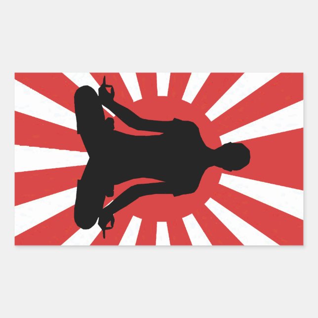 Rising Sun Yoga 4 meditation rectangle stickers (Front)