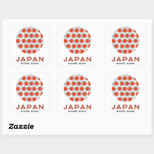 Rising Sushi Square Sticker