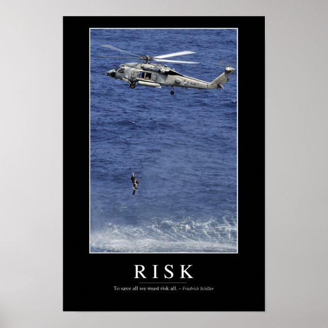 Risk: Inspirational Quote 1 Poster (Front)