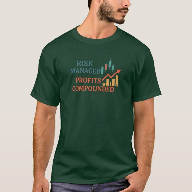Risk Managed Profits Compounded | Trader Tee (Front)