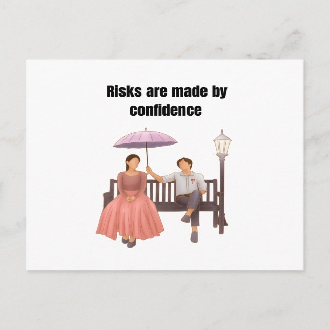 Risks romantic couples artis postcard (Front)