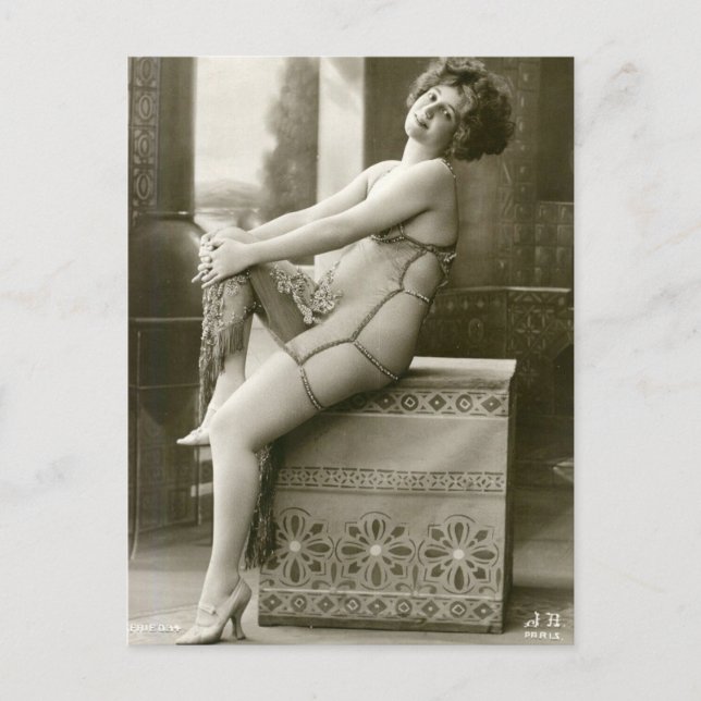 Risque french photo postcard (Front)
