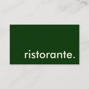 ristorante. business card