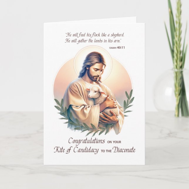 Rite of Candidacy for Diaconate Congratulations Card (Front)