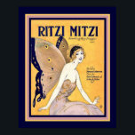"Ritzi Mitzi" Art Deco Sheet Cover Print 16 x 20<br><div class="desc">Cute Art Deco Sheet Music Cover "Ritzi Mitzi" Available in other sizes.</div>