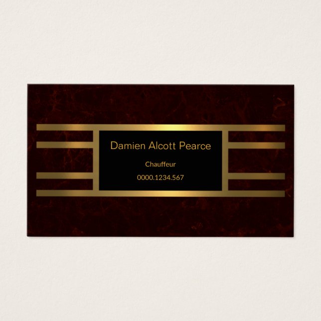 Ritzy Unique Elegant Red Grunge Chauffeur (Front)