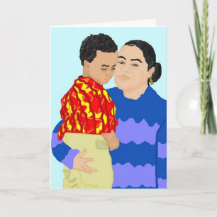 Riva and Son Greeting Card (Happy Holidays)