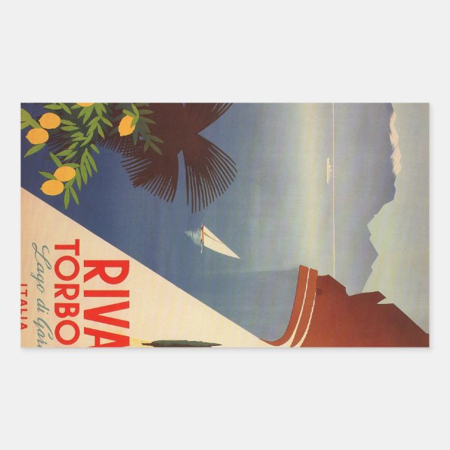 Riva Torbole, Lago di Garda Rectangular Sticker (Front)