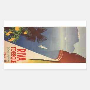 Riva Torbole, Lago di Garda Rectangular Sticker