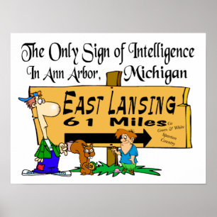 Rivalry Print Michigan State/Michigan