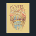 RIVENDELL™ Fellowship Watercolor Illustration Postcard<br><div class="desc">Escape to the hidden valley of Rivendell™ with this enchanting Lord of the Rings™ design inspired by the beauty and serenity of the Elven refuge. Featuring graceful bridges, cascading waterfalls, and elegant architecture nestled among autumn-kissed trees, this artwork captures the peaceful majesty of the Last Homely House. The Fellowship travels...</div>