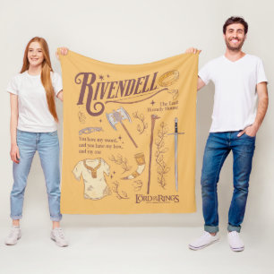 RIVENDELL™ Watercolor Collage Graphic Fleece Blanket