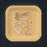 RIVENDELL™ Watercolor Collage Graphic Paper Plate<br><div class="desc">Journey across Middle-Earth™ with this beautifully illustrated Lord of the Rings™ design featuring Rivendell™. Featuring an artful collection of iconic elements — including an Elven blade, bow, axe, staff, and the One Ring — this collage captures the strength, unity, and quiet wisdom found within the Fellowship. Meaningful phrases like “You...</div>