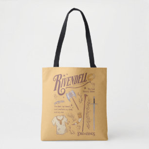 RIVENDELL™ Watercolor Collage Graphic Tote Bag
