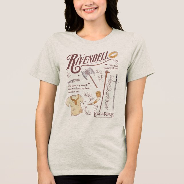 RIVENDELL™ Watercolor Collage Graphic Tri-Blend Shirt (Front)