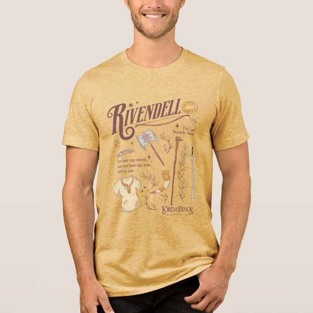 RIVENDELL™ Watercolor Collage Graphic Tri-Blend Shirt (Front)