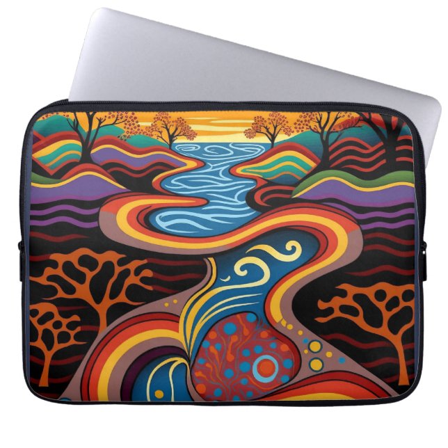 River, Aboriginal, dreamtime. Laptop Sleeve (Front)