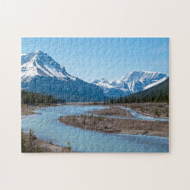 River along Icefields Parkway Highway 93 - Canada Jigsaw Puzzle (Horizontal)