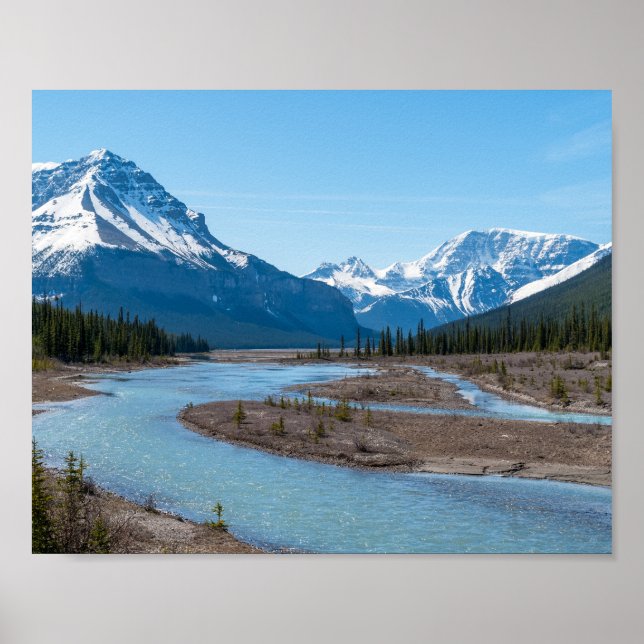 River along Icefields Parkway Highway 93 - Canada Poster (Front)