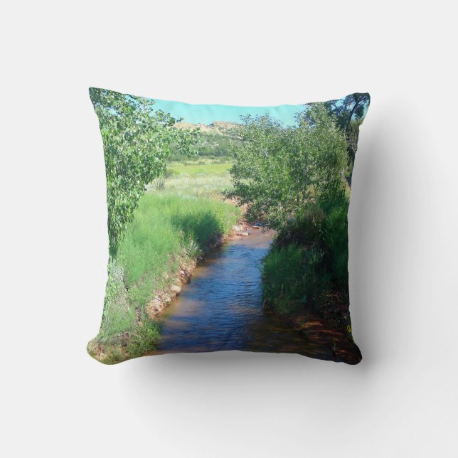 River and Green Pillow (Front)