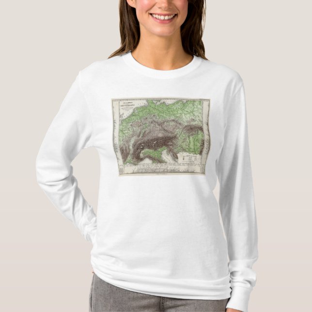 River and Mountain Map of Germany T-Shirt (Front)