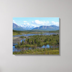 River and Mountains Canvas Print