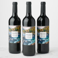 River and Mountains Scenic Photo Birthday