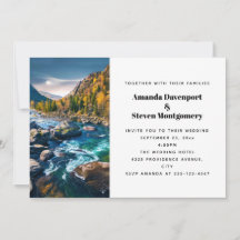 River and Mountains Scenic Photo Wedding