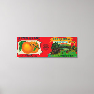 River Apricot Label Canvas Print