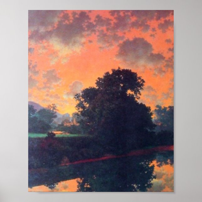 River At Scutney By Maxfield Parrish Poster (Front)