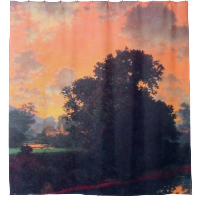 River At Scutney By Maxfield Parrish Shower Curtain (Front)