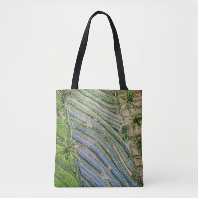 River between coconut trees painting tote bag (Front)