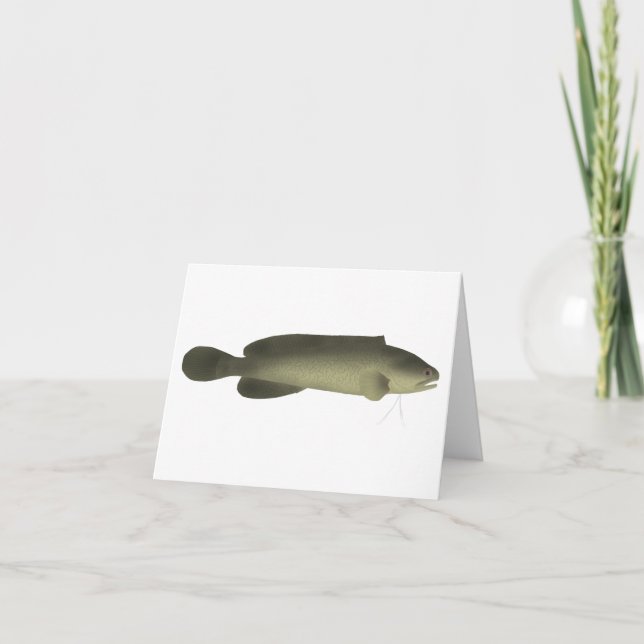 River Blackfish Print, Value Poster Paper (Matte) Note Card (Front)