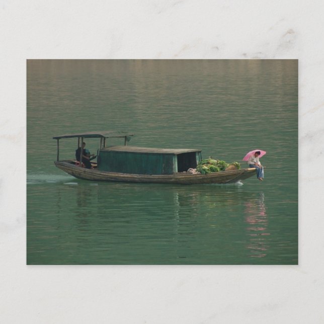 River boat from Yangtze - postcard (Front)