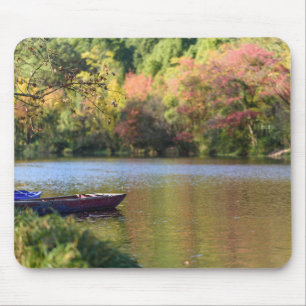 River, Boat, River bank Mouse Pad