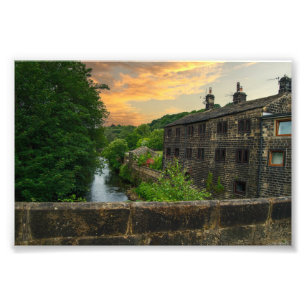 River Calder from Hawksclough Bridge Photo Print