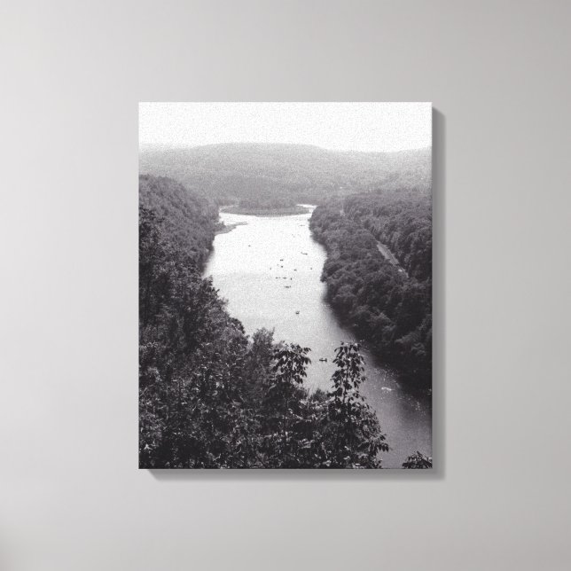 River Circle Canvas Print (Front)