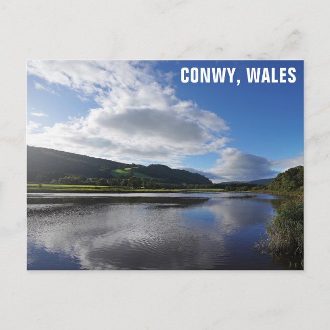 River Conwy Wales Welsh Travel Photo Postcard (Front)